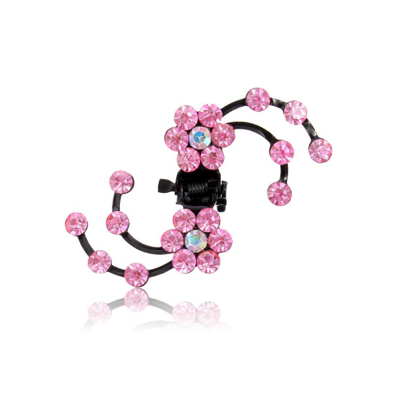 6Pcs Bride Plum Flower Rhinestone Clip Claws Bridal Wedding Dress Hair Accessories