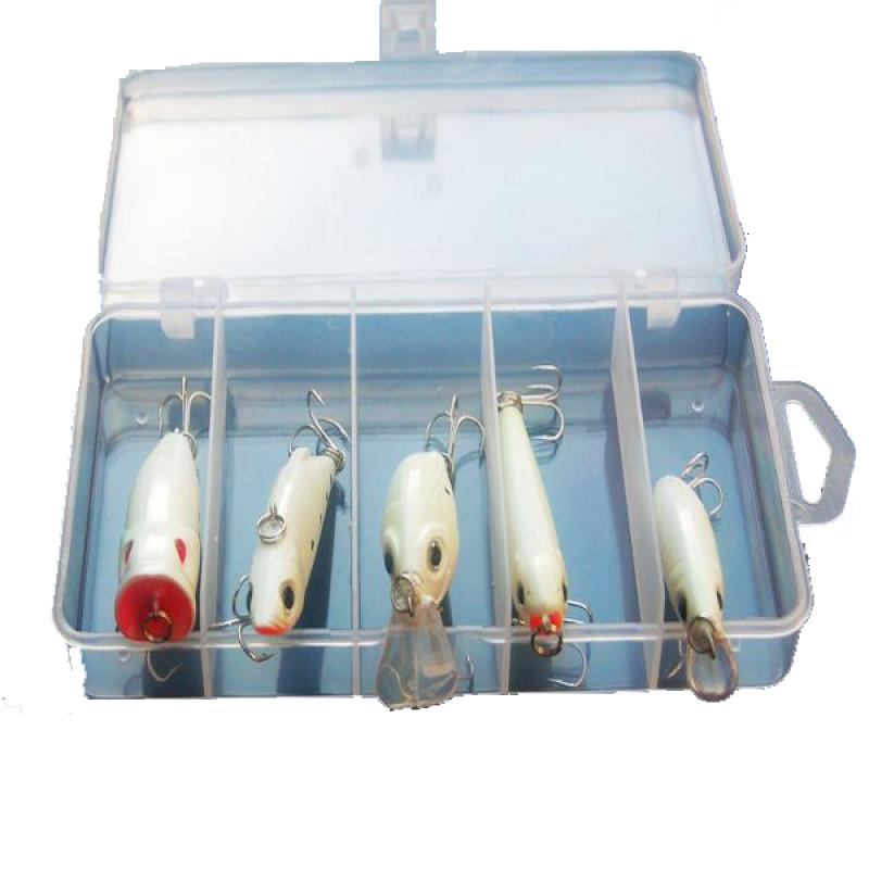 ZANLURE 5 PCS Luminous Night Fishing Lures Bait Suit Fishing Hooks Tackle