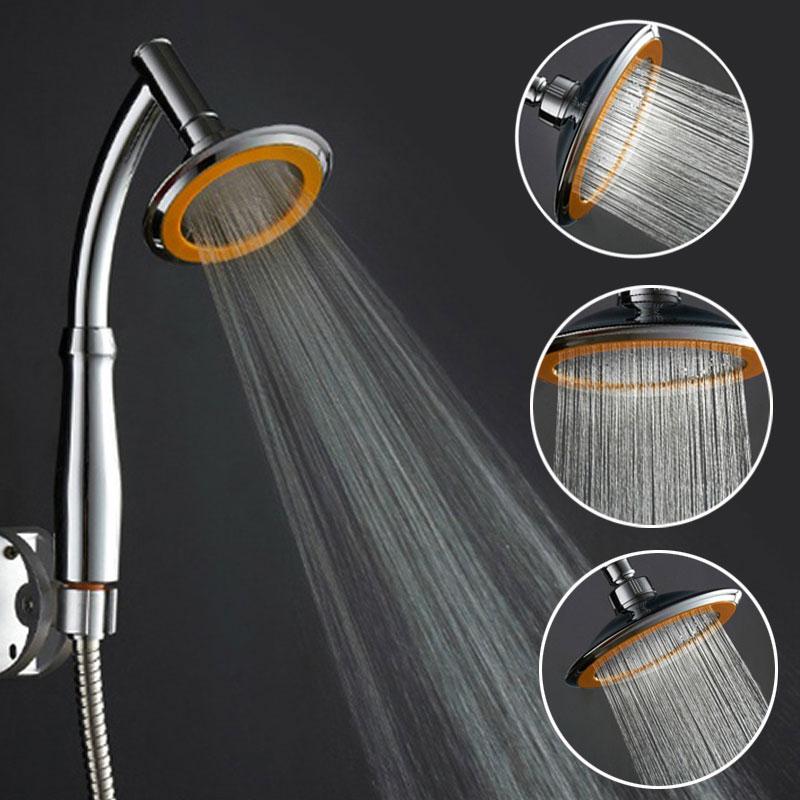 Rotatable Stainless Steel Top Rainfall Pressure Shower Head Set With Hose And Steering Holder nieuw