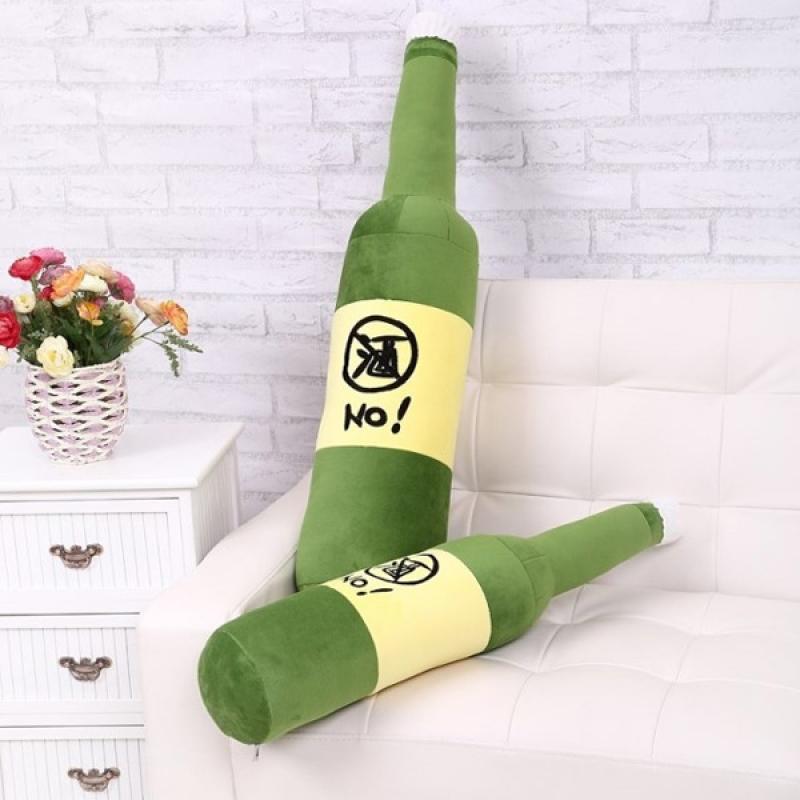 70CM Green Plush Beer Bottle Pillow Creative Gifts