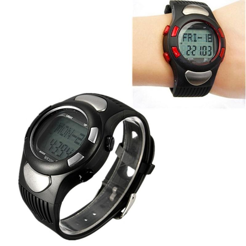 Sports Fitness Watch Pedometer Pulse Heart Rate Calories Monitor