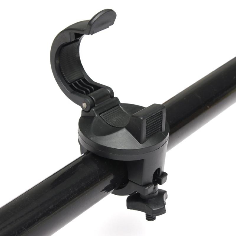 360°Rotation Torch Clip Mount Bicycle Front Bracket Flashlight Holder