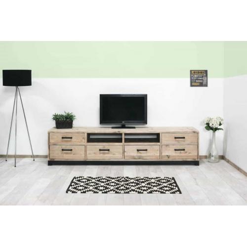 Steigerhouten TV meubel Yeso met lades en leggedeelte