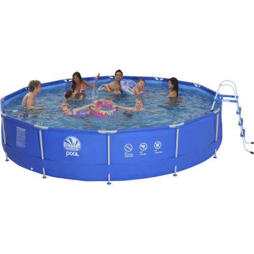 Jilong Zwembad Sirocco set rond blauw 450, Zwembad