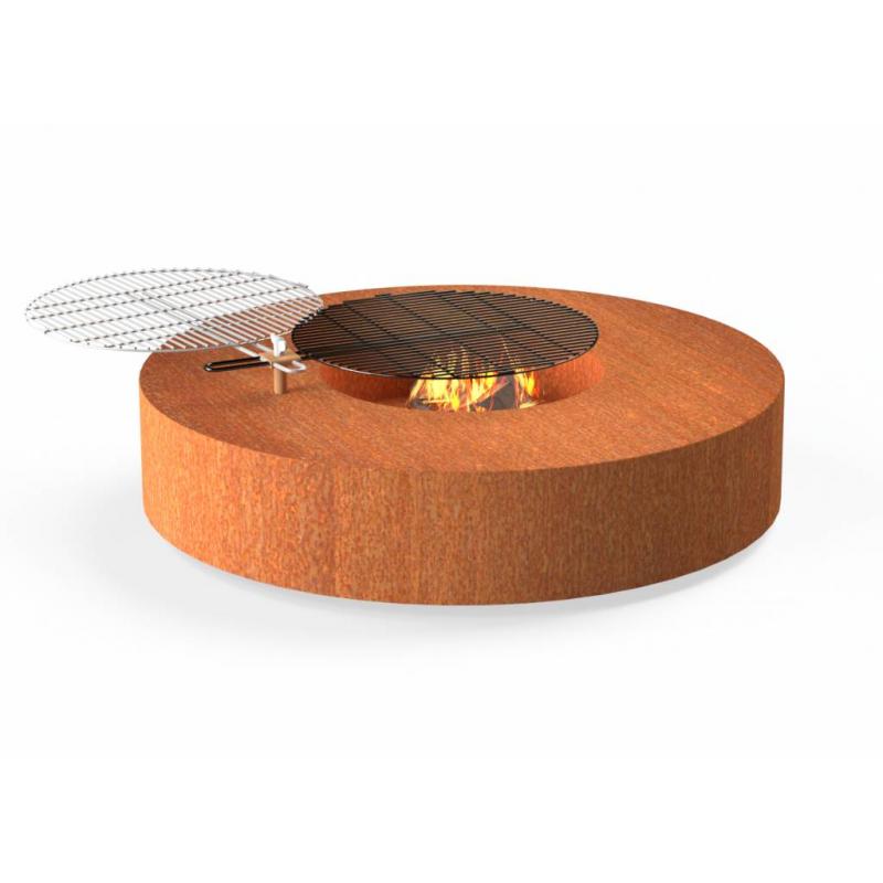 , Vuurtafel Cortenstaal incl. BBQ rooster