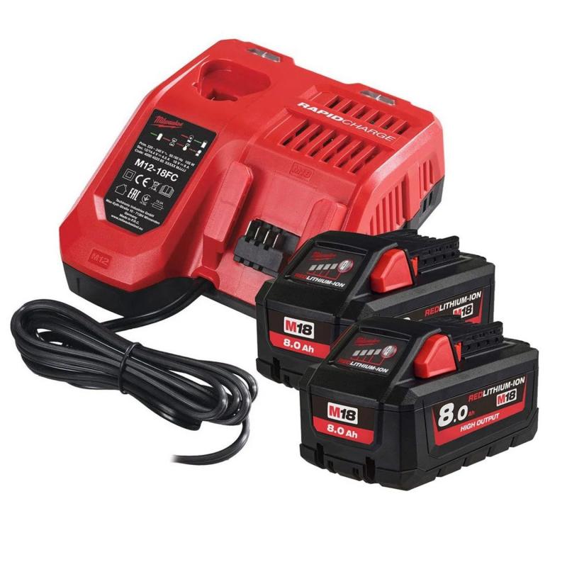 Milwaukee M18 HNRGO4-802 Accu Set High Output™ 18V 8.0Ah - 4932492936