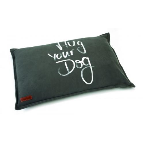 Beeztees Beeztees hondenkussen lounge hug your dog antraciet 100x70 cm