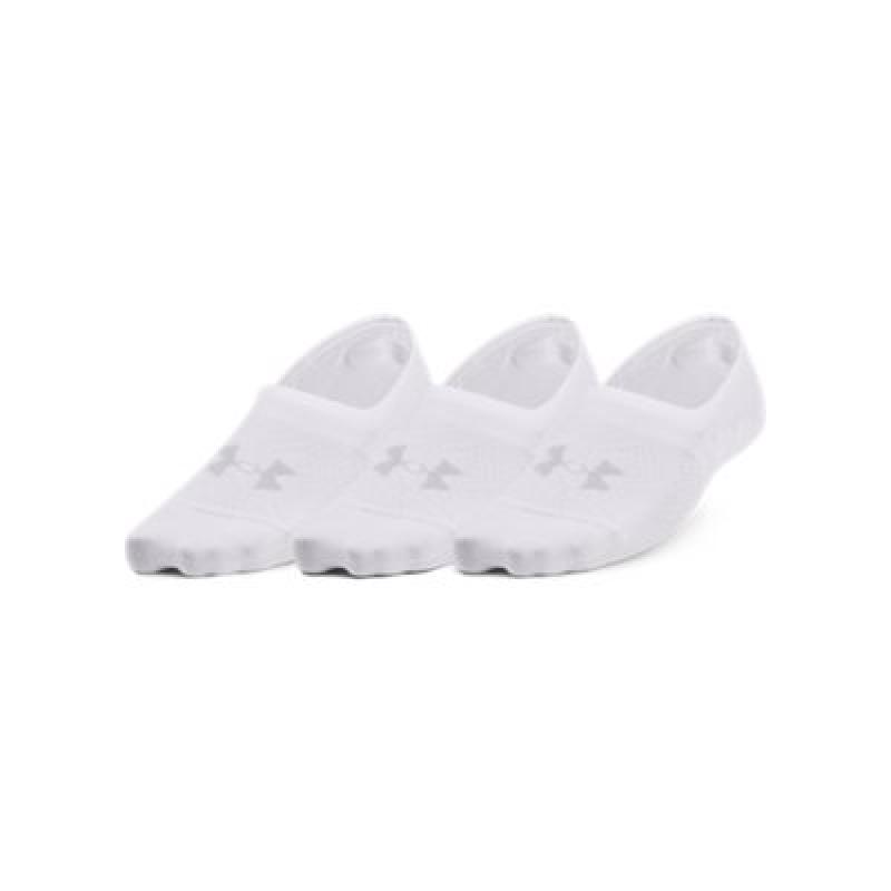 Damessokken Under Armour Breathe Lite Ultra Low Liner – 3 paar Wit / Wit / Mod Grijs M