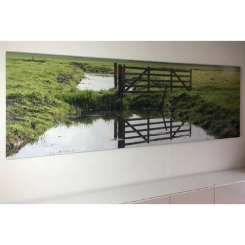 Foto verlijmd achter acrylaat 65x65 cm