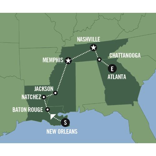 , Romantic Trails of the South (8 dagen)