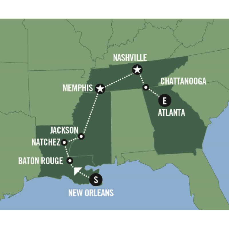 , Romantic Trails of the South (8 dagen)
