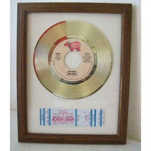 Gouden plaat Bee Gees Tragedy Schitterend
