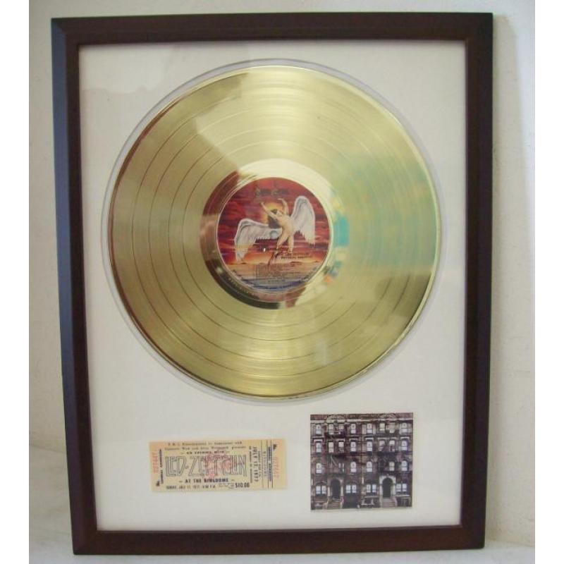 Gouden plaat LP Led Zeppelin Physical Graffity