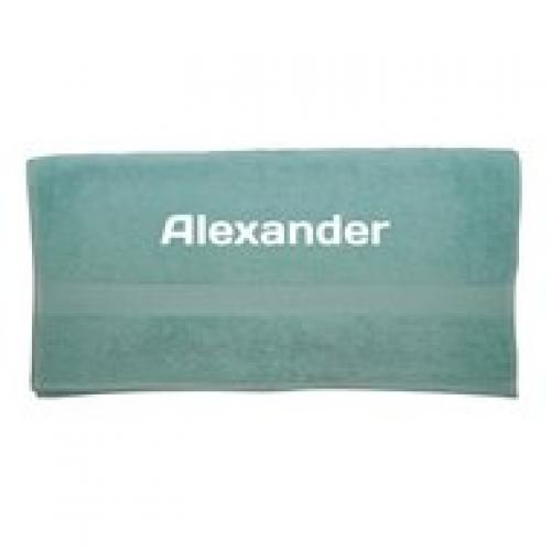 Badlaken 70x140 mint met naamborduring
