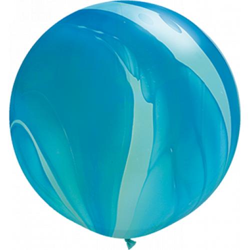 Blue Rainbow SuperAgate Latex Round 30in 75cm