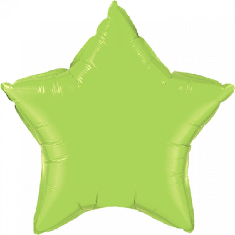 Qualatex Lime Green Foil Star 9in 22.5cm