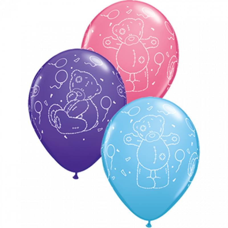 Me To You Tatty Teddy Balloons Standard Pale Blue, Fashion Purple Violet and Fashion Rose