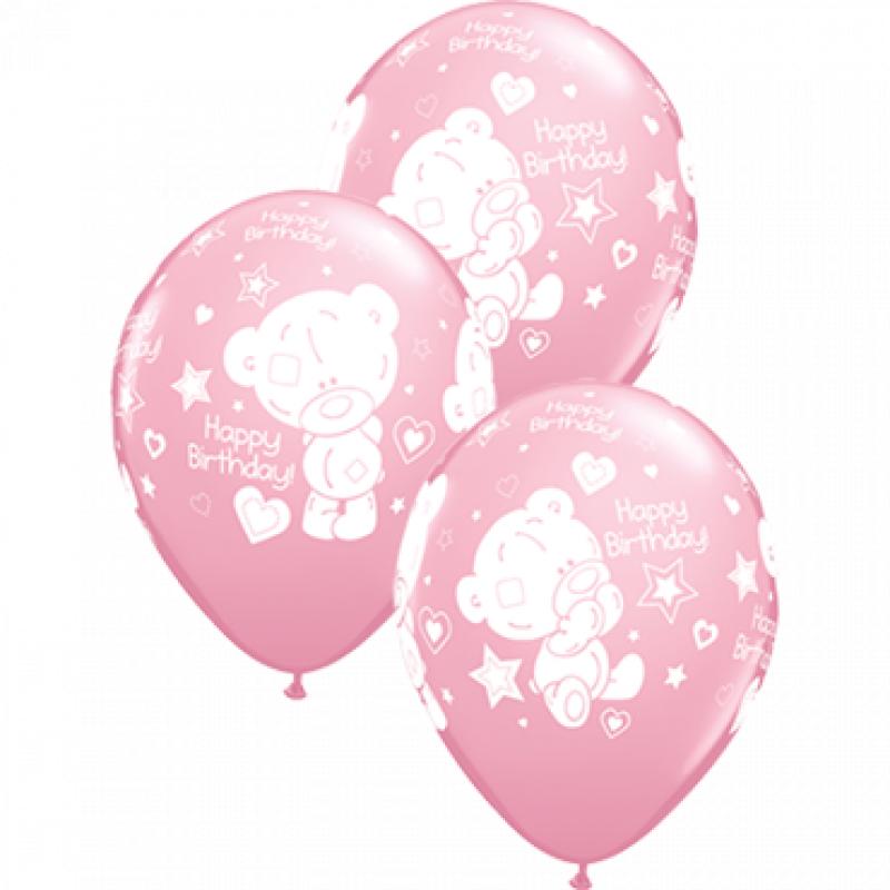 Tiny tatty logo Me To You Tiny Tatty Teddy Birthday Standard Pink Latex Round 11in 27.5cm