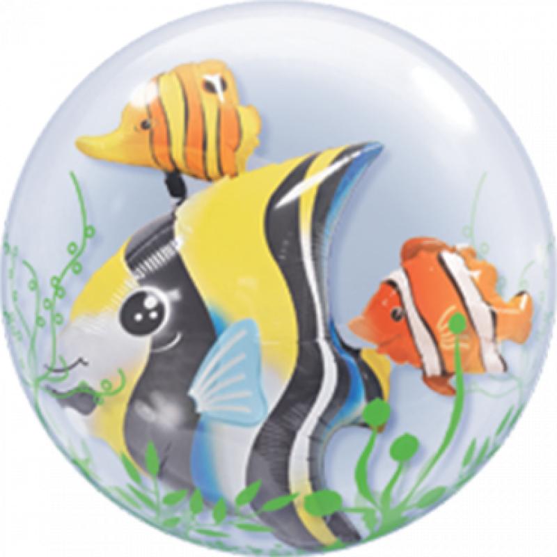 Seaweed Tropical Fish Double Bubble 24in 60cm Qualatex Bubbles laagste prijs