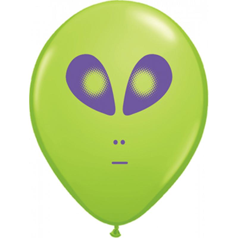 Qualatex Space Alien Fashion Lime Green Latex Round 5in 12.5cm
