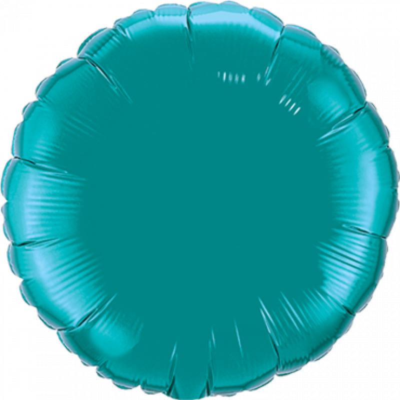 Teal Foil Round 18in 45cm