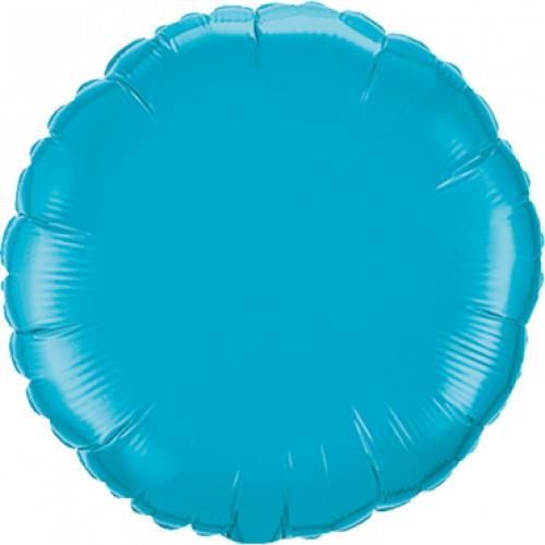 Turquoise Foil Round 18in 45cm Qualatex Goedkoop