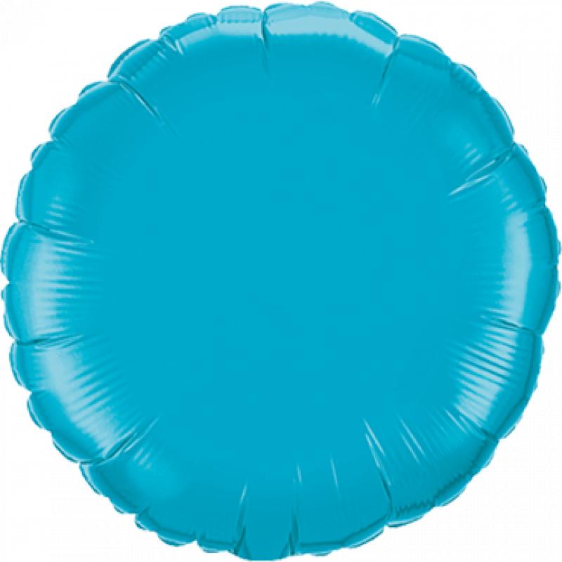 Turquoise Foil Round 18in 45cm Qualatex Goedkoop