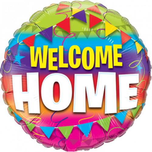 Welcome Home Pennents Foil Round 18in 45cm Qualatex Hoge kwaliteit