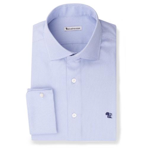 BIDFILIANO - blauw dobby overhemd - Bedford 2
