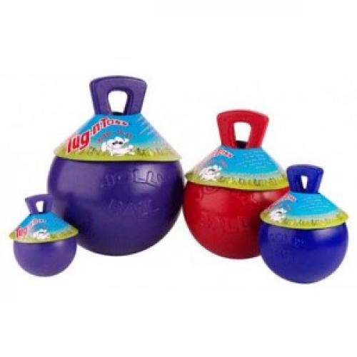Jolly Jolly Tug n Toss Ball Medium (15 cm) voor honden Blauw Hond Speelgoed