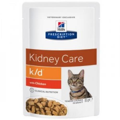 Hill apos s Prescription Diet Kat K D Pouch Kip 85 gr kattenvoer 2 x 12 zakjes Hill apos s