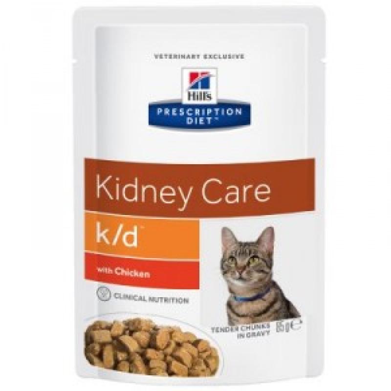 Hill apos s Prescription Diet Kat K D Pouch Kip 85 gr kattenvoer 2 x 12 zakjes Hill apos s