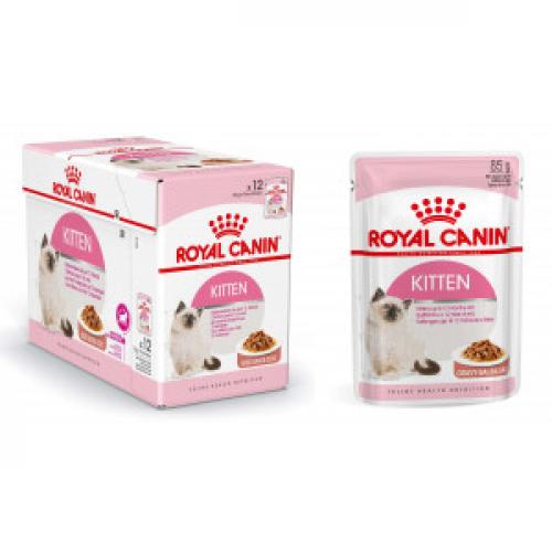 Kattenvoer Royal Canin Royal Canin Royal Canin Pouch Kitten kattenvoer 4 x Saus 4 x Gelei (96