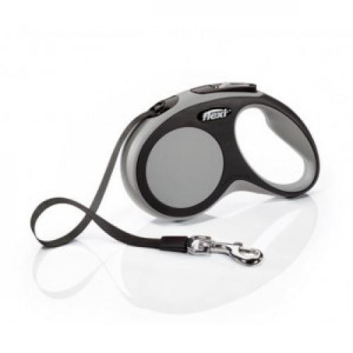 Hond Hondenriemen Flexi Flexi New Comfort S Tape 5 meter Grijs