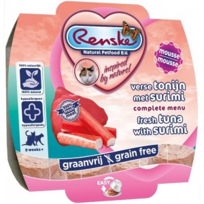 Renske Renske Kat Vers Tonijn Surimi Mousse 100 gram Per 8 Kattenvoer Renske
