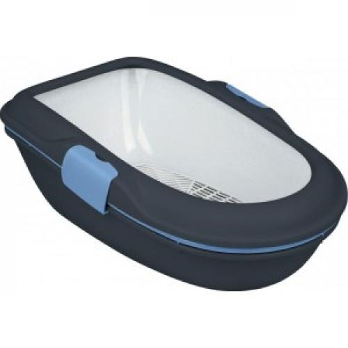 Kat Kattenbakken Kattenbak Berto met Scheidingssysteem Blauw