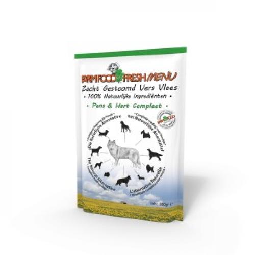 Farm Food Farm Food Fresh Menu Pens Hart Compleet zakjes hond 300 gram Per 12 Hondenvoer Farm Food