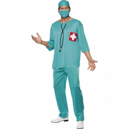 Chirurg dokters kostuum - voor volwassenen - Carnaval verkleedkleding - groen