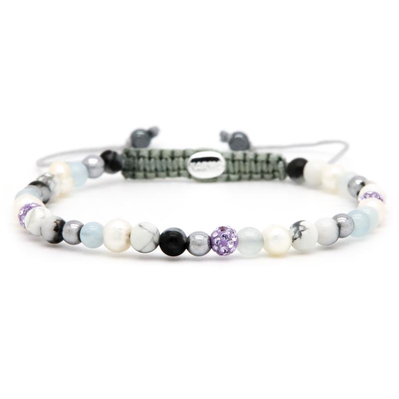 Karma Armband Spiral Cool For The Summer Lilac Crystal