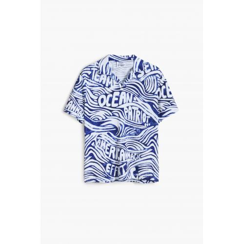 Blauw American Magic overhemd