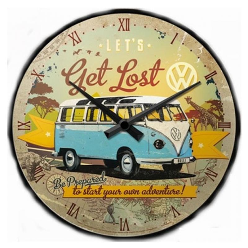 VW Volkswagen Bulli Let's get Lost Klok