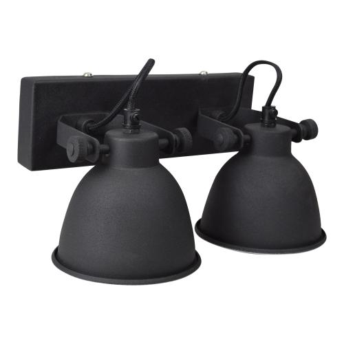 Root Catalog Urban Interiors Urban Interiors Wandlamp 'Industrial double' kleur zwart