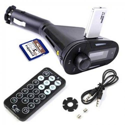 FM transmitter met USB mp3 speler en USB autolader multifunctioneel