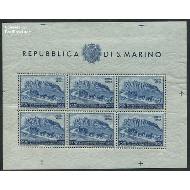 75 Years UPU minisheet