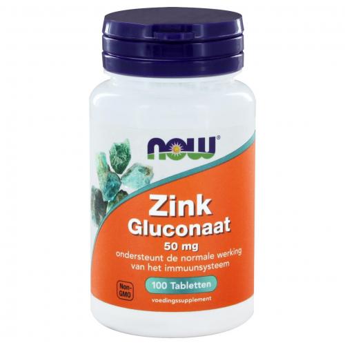 Now Foods Zink Gluconaat 50 mg (100 tabs) NOW Foods