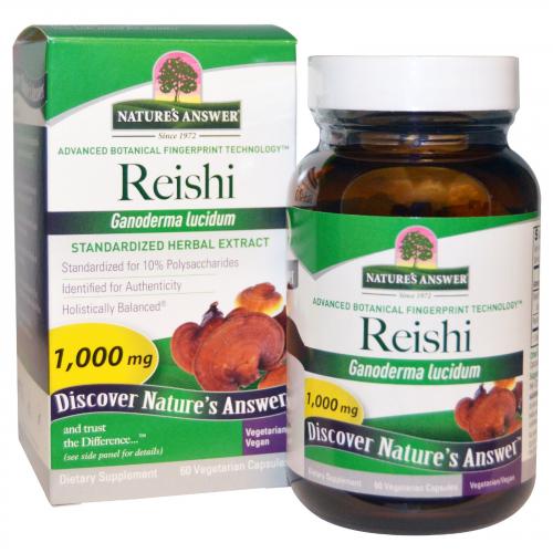 Reishi, Standardized Herbal Extract, 1000 mg (60 Veggie Caps) Nature apos s Answer