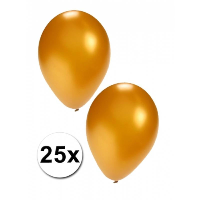 Feestartikelen diversen 25 stuks gouden ballonnen
