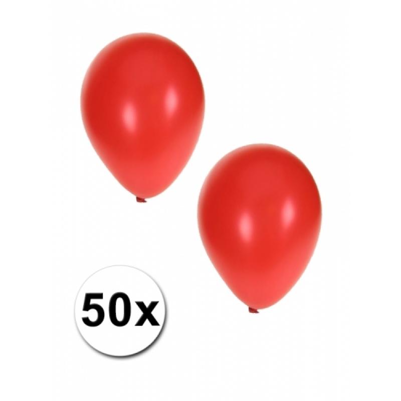 50x Rode grote ballonnen Geen Feestartikelen diversen