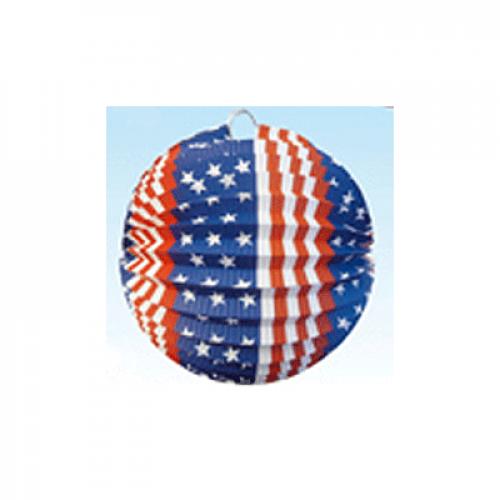 Landen versiering en vlaggen AlleKleurenShirts Amerikaanse lampion van 24 cm
