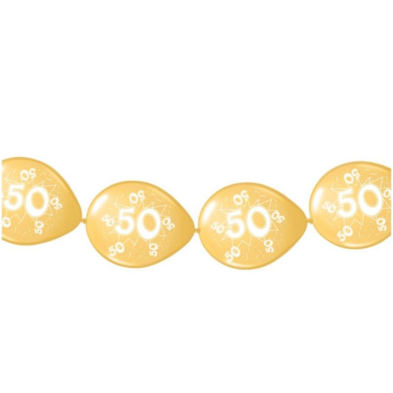 Ballonslinger 50 jaar 8 stuks Folat Hoge kwaliteit